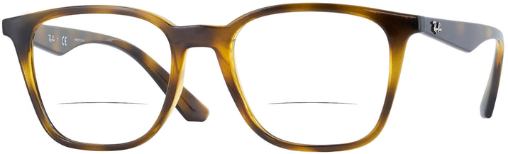 Square Havana Ray-Ban 7177 Bifocal View #1
