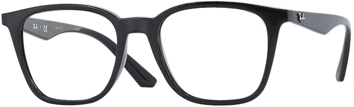 Square Black Ray-Ban 7177 Computer Style Progressive View #1