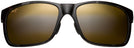 Square Black And Grey Tortoise/hcl Lens Maui Jim Red Sands 432 View #2