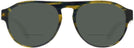 Round,Aviator Havana Yellow Pointille W/ Blue Starck SH5024 Bifocal Reading Sunglasses View #2