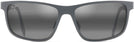 Rectangle Satin Black/Neutral Grey Maui Jim Anemone 606 View #2