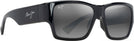 Square Black/Neutral Grey Lens Maui Jim Kaolu 614 View #1