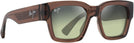 Rectangle Trans Light Brown/Maui Ht Lens Maui Jim Kenui 642 View #1