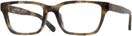 Rectangle Striped Olive Tortoise Tory Burch 2118U Single Vision Full Frame View #1