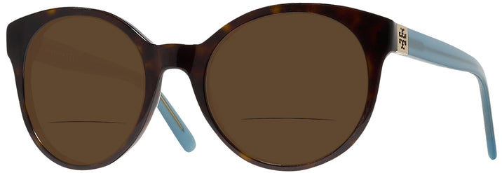 Round Tortoise Tory Burch 7079 Bifocal Reading Sunglasses View #1