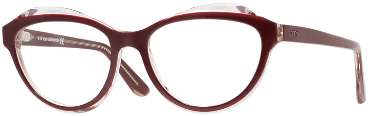 Cat Eye Burgundy Crystal Tod&#39;s 5132 Single Vision Full Frame View #1