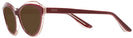 Cat Eye Burgundy Crystal Tod&#39;s 5132 Progressive No Line Reading Sunglasses View #3