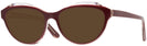 Cat Eye Burgundy Crystal Tod&#39;s 5132 Progressive No Line Reading Sunglasses View #1