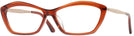 Cat Eye Shiny Orange Tod&#39;s 5141-F Single Vision Full Frame View #1