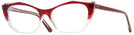 Cat Eye Red Tod&#39;s 5146 Single Vision Full Frame View #1