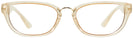 Rectangle Transparent Peach Tory Burch 4005U Single Vision Full Frame View #2