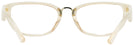 Rectangle Transparent Peach Tory Burch 4005U Single Vision Full Frame View #4