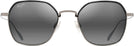 Square Titanium w/Neutral Grey Lens Maui Jim Moon Doggy 874 View #2