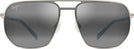 Square Titanium/Neutral Grey Lens Maui Jim Shark’s Cove 605 View #2