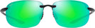 Oval Translucent Matte Grey/Mauigreen Lens Maui Jim Ho’okipa XL 456 View #2