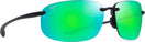 Oval Translucent Matte Grey/Mauigreen Lens Maui Jim Ho’okipa XL 456 View #1