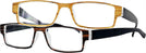 Rectangle SHINY SILVER/AMBER Twice as Nice Surprise Grab Bag Single Vision Full Frame View #1