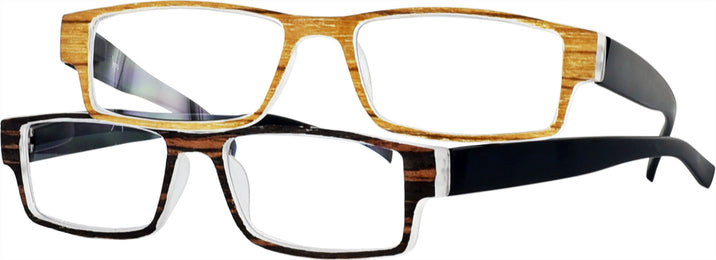 Rectangle SHINY SILVER/AMBER Twice as Nice Surprise Grab Bag Single Vision Full Frame View #1