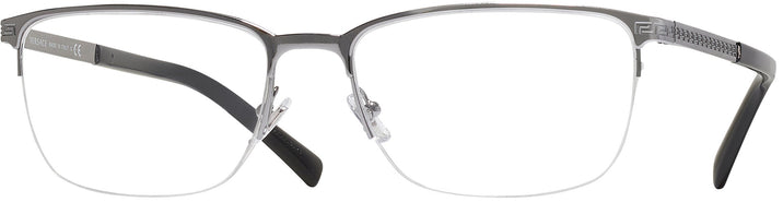 Rectangle Gunmetal Versace 1263 Single Vision Full Frame View #1