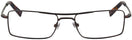 Rectangle Matte Brown Varvatos 138 Single Vision Full Frame View #2