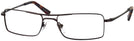 Rectangle Matte Brown Varvatos 138 Single Vision Full Frame View #1