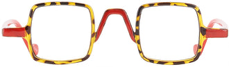 Hip To Be Square Single Vision full reader. color: Red/Tortoise