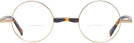 Round Matte Soft Gold/Violet Striped Alain Mikli A02041 Bifocal View #2