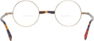 Round Matte Soft Gold/Violet Striped Alain Mikli A02041 Bifocal View #4