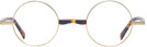 Round Matte Soft Gold/Violet Striped Alain Mikli A02041 Computer Style Progressive View #2
