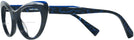 Cat Eye Blue/crystal/blue Memphis Alain Mikli A03087 Bifocal View #3