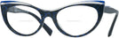 Cat Eye Blue/crystal/blue Memphis Alain Mikli A03087 Bifocal View #1