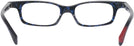 Rectangle Blue Memphis Alain Mikli A03096 Single Vision Half Frame View #4