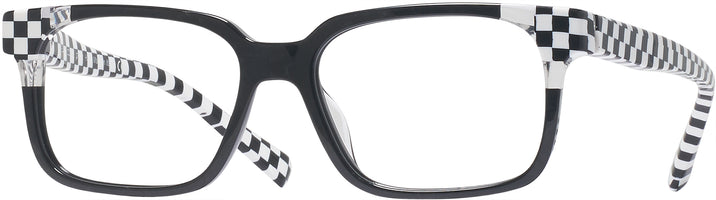 Square Noir Mikl/cristal/black Alain Mikli A03112 Single Vision Full Frame View #1