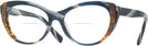 Cat Eye Metal Blue Horn Alain Mikli A03115B Bifocal View #1