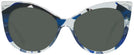 Cat Eye Crystal Waves Black Blue Alain Mikli A05032 Progressive No Line Reading Sunglasses View #2