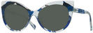 Cat Eye Crystal Waves Black Blue Alain Mikli A05032 Progressive No Line Reading Sunglasses View #1