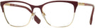 Cat Eye Light Gold/bordeaux Burberry 1362 Progressive No-Lines View #1