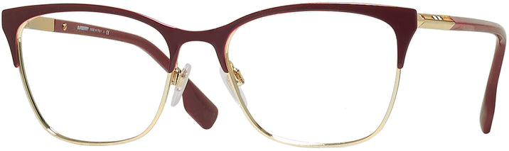 Cat Eye Light Gold/bordeaux Burberry 1362 Progressive No-Lines View #1