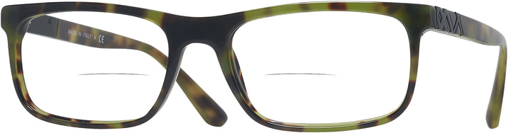 Rectangle Green Havana Burberry 2240 Bifocal View #1