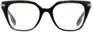 Square Havana/gold Burberry 2310 Single Vision Full Frame View #2