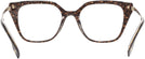 Square Havana/gold Burberry 2310 Single Vision Full Frame View #4