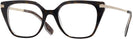 Square Havana/gold Burberry 2310 Single Vision Full Frame View #1