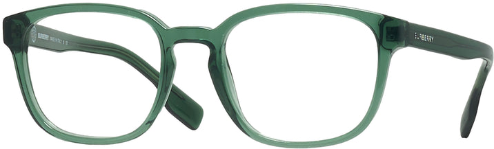 Square Green Burberry 2344 Single Vision Full Frame View #1