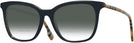 Square Black Burberry 2390 w/ Gradient Bifocal Reading Sunglasses View #1