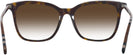 Square Dark Havana Burberry 2390 w/ Gradient Progressive No-Line Reading Sunglasses View #4