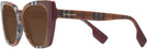 Cat Eye Check Brown/Bordeaux Burberry 4393 Sunglasses View #3