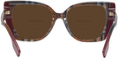 Cat Eye Check Brown/Bordeaux Burberry 4393 Bifocal Reading Sunglasses View #4