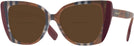 Cat Eye Check Brown/Bordeaux Burberry 4393 Bifocal Reading Sunglasses View #1