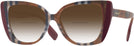 Cat Eye Check Brown/Bordeaux Burberry 4393 w/ Gradient Bifocal Reading Sunglasses View #1