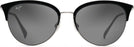 Cat Eye Gloss Black/Grey Lens Maui Jim Olili 330 View #2